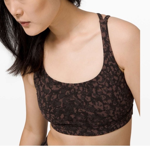 Lululemon Energy Bra *Medium Support, B-D Cup Wild Thing Camo Brown Earth Multi - Picture 4 of 7